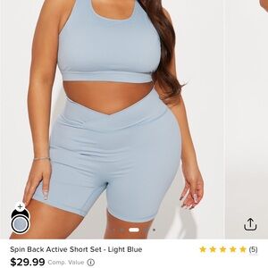 Fashion Nova Sky Blue Activewear Set